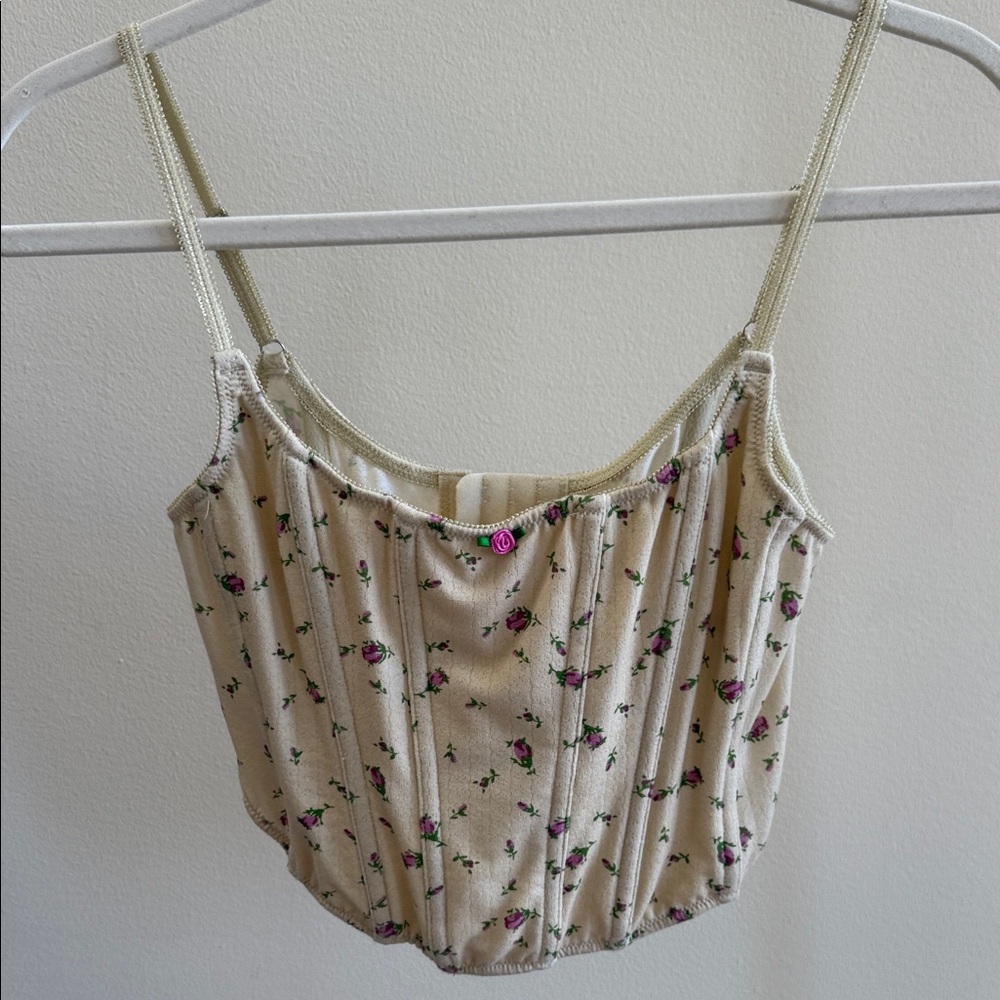 Floral Print Corset Top